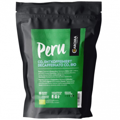 Kaffee Peru CO² Koffeinfrei gemahlen (250gr)